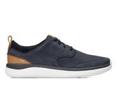 Clarks Półbuty męskie - Garratt Lace - rozmiar 40 - granatowe, skórzane