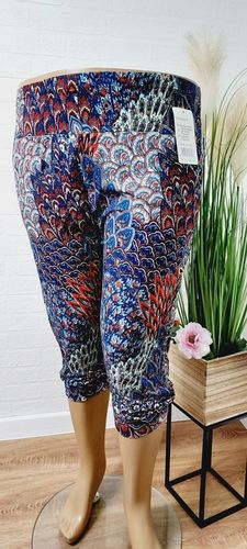 L/3XL ALLADYNKI WYGODNE SPODNIE -ZA KOLANO 777-1 pawie oczko na Arena.pl