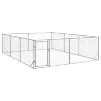 Zewnętrzna buda dla psa z drzwiami 3x4x1 m ocynkowana stal