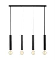 Pokojowa lampa wisząca Sencillo listwa z tubami czarna