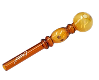 Szklana Fajka do Olejku z Nóżkami 14,5 cm żółto-bursztynowy Chillout Smoke