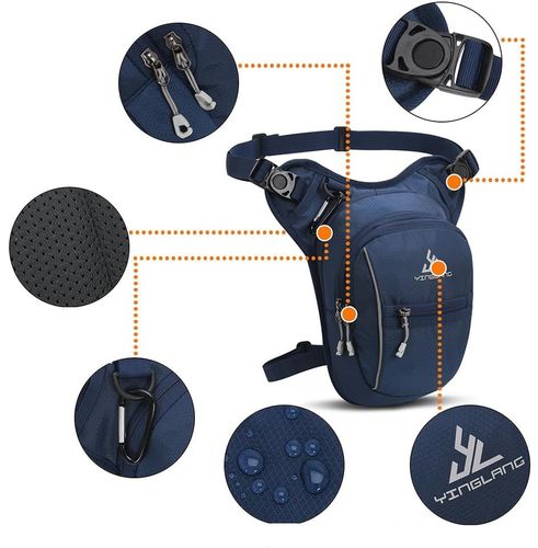 Wielofunkcyjna Torba Sportowa Saszetka na Nogę Granatowa Bieganie Rower na Arena.pl