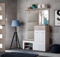 Garderoba Zestaw Mebli Do Przedpokoju 6 Wellington + Biały Połysk GAWIN AM