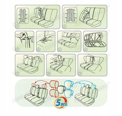 POKROWCE KOMPLET FOTELI CITROEN C4 CACTUS na Arena.pl