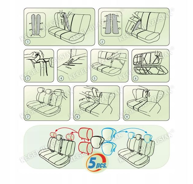 POKROWCE KOMPLET FOTELI CITROEN C4 CACTUS zdjęcie 9