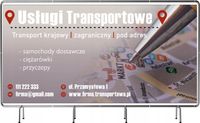 BANER REKLAMOWY 200x100 cm duży wybór różne wzory USŁUGI TRANSPORTOWE
