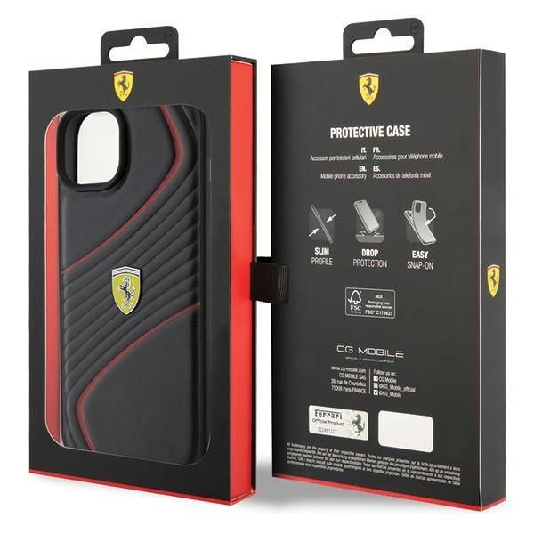 Etui Ferrari do iPhone 15 Plus, iPhone 14 Plus, Czarny zdjęcie 8