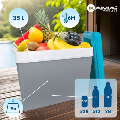 LODÓWKA TURYSTYCZNA 35L na WKŁADY MROŻĄCE do auta KAMPERA łodzi chłodząca na Arena.pl