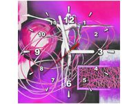 30X30CM ZEGAR TAŃCZĄCE POSTACIE FIOLECIE OBRAZ DREWNO