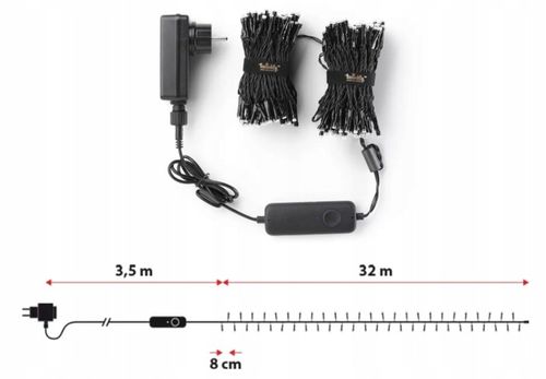 Twinkly Strings Lampki Choinkowe, Wielokolorowe, 400 Diod LED zewnątrz J391 na Arena.pl