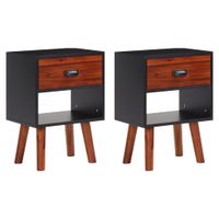 Szafki nocne z litego drewna akacjowego, 2 szt., 40x30x57 cm