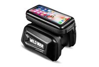 2 x WILDMAN sakwa rowerowa na ramę na zamek 1,2L (4"-7") E6S czarna