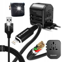 ŁADOWARKA SIECIOWA ZASILACZ ADAPTER 4 GNIAZDA 4XUSB USB-C 5 URZĄDZEŃ SZYBKA