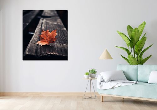 Obraz 90x100cm Pojedynczy Liść na Arena.pl