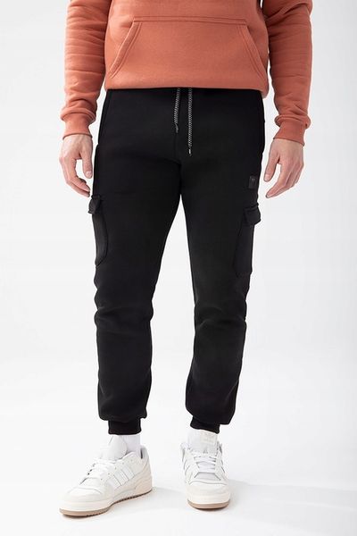 Czarne spodnie męskie BASIC PANTS CARGO 150 T BLACK rozmiar M zdjęcie 3