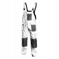 NEO SPODNIE ROBOCZE OGRODNICZKI SZELKI HD+ BIAŁE OXFORD 81-140 r. XXL/58