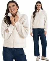 BLUZA DAMSKA CIEPŁA Śliczna Sherpa ze Stójką TYPU BARANEK ECRU MORAJ L/XL