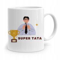 Kubek Na Dzień Ojca Dla Taty Super Tata Prezent Z Nadrukiem Ze Zdjęciem