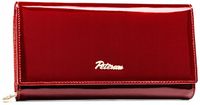 Portfel damski Peterson duży z lakierowanej skóry naturalnej RFID