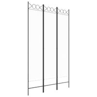 Parawan 3-panelowy, biały, 120x200 cm, tkanina