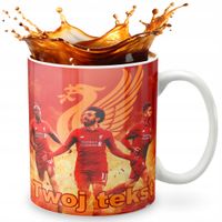 KUBEK 330ml GRAFIKA PREZENT ŚWIĘTA WZÓR - PIŁKA NOŻNA LIVERPOOL + IMIĘ