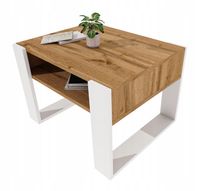 Stolik kawowy ława KARO 65 cm Dąb Wotan/Biale loft 65x53,6x45