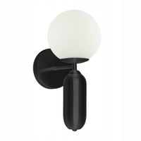Lampa ścienna do salonu, kinkiet ścienny czarny do przedpokoju, ALDEVA