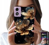 ETUI DO MOTOROLA MOTO E14 - PIĘKNE WZORY KWIATÓW, PLECKI, FUTERAŁ