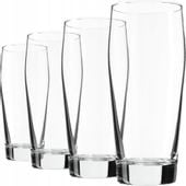 KADAX Kufel Do Piwa 510ml Szklany Szklanka Wysoka Zestaw Kufle 4szt