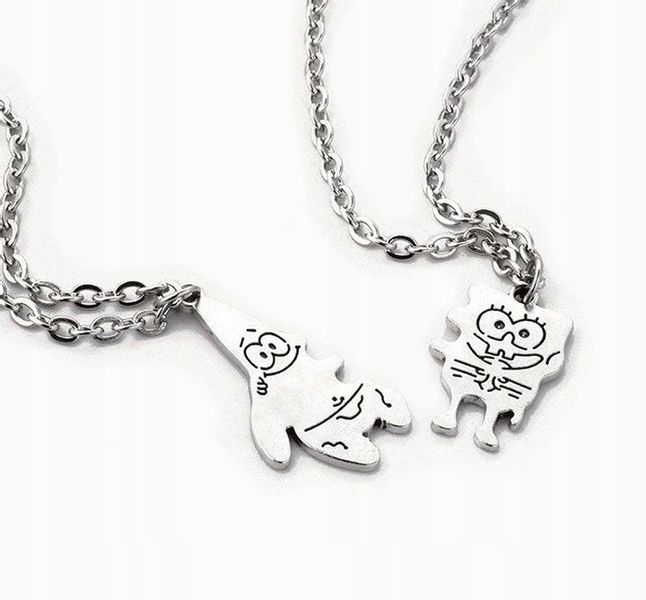 Naszyjniki Srebrny dla Przyjaciół Przyjaciółek BEST FRIENDS SpongeBob zdjęcie 4