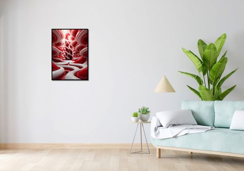 Plakat 50x70cm Czerwone Wiry na Arena.pl