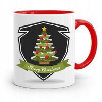 Kubek Czerwony Świąteczny Pod Choinkę Na Mikołaja Z Nadrukiem Ze Zdjęciem