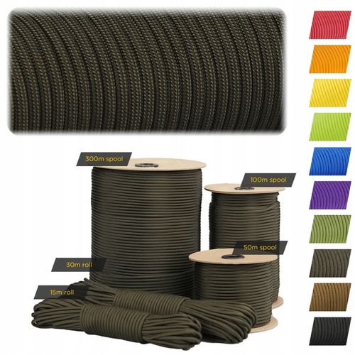 Linka EDCX 4mm Paracord 550 - (Army Green, 30 m) na Arena.pl