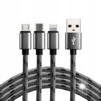 MOCNY KABEL USB DO APPLE IPHONE LIGHTNING USB-C USB-A MICRO USB 120CM OPLOT