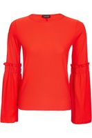 Topshop Koralowa Bluzka o Szerokich Rękawach - 40 / L