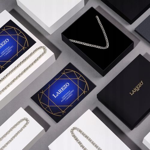 ŁAŃCUSZEK SREBRNY PODWÓJNA PANCERKA 4mm ROMBO MĘSKI 50cm RODOWANY GRUBY 925 na Arena.pl