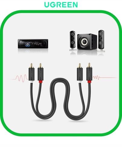 Kabel Przewód Audio Wtyk 2x RCA do 2xRCA Chinch STEREO 3M Pozłacany na Arena.pl