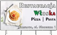 BANER REKLAMOWY 300x150cm dużo wzorów projekt w cenie RESTAURACJA WŁOSKA