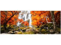 100X40CM ZEGAR JESIENNY WODOSPAD OBRAZ