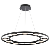 Okrągła lampa wisząca Fad MOD070PL-L63B3K LED 63W 3000K czarna