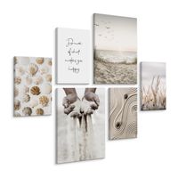 Obrazy Do Salonu Plaża MORZE Muszle Natura Rośliny 90cm x 80cm