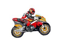 Balon foliowy "Motor", pomarańczowo-czerwony, 24 cale [balon z helem]