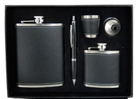 Zestaw Piersiówka + Papierośnica + Brelok + Długopis