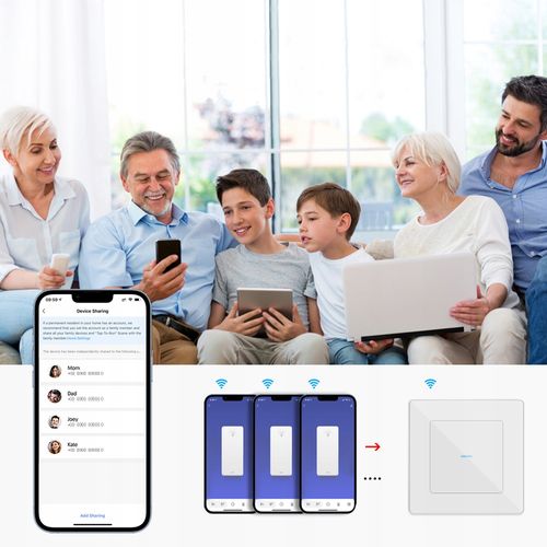 Przełącznik Włącznik 1 obwód ZigBee TUYA Przycisk PSMART RM Biały Szkło na Arena.pl