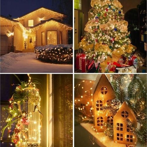 Lampki świąteczne drucik 3000 Led 100m IP44 Biały ciepły + pilot na Arena.pl