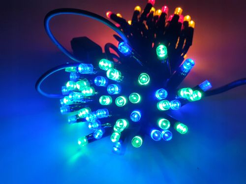 LAMPKI CHOINKOWE 100 LED ATEST gumowy kabel IP44 na Arena.pl