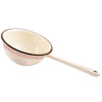 Cedzak Emaliowany Kuchenny Durszlak Sitko z Rączką Uchwytem 20 cm