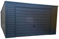 Garaż blaszany 4x6m Brama uchylna drzwi okno dach spad w tył  GP480