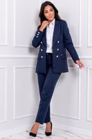 Dwurzędowy garnitur damski Granatowy 44