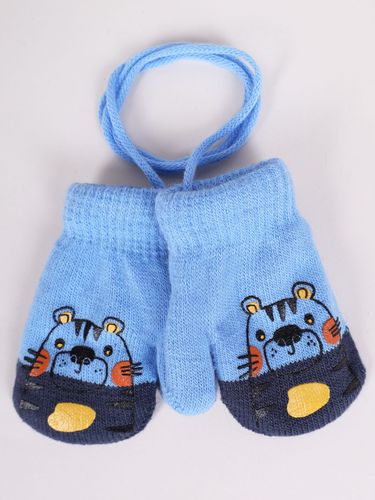 Rękawiczki chłopięce jednopalczaste ze sznurkiem z tygrysem 10 cm YOCLUB na Arena.pl